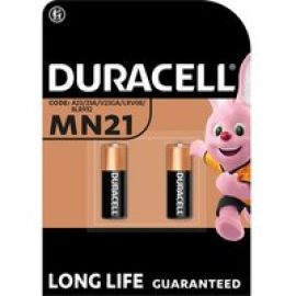 DURACELL A23/K23/LRV08 MN21 Batteries - Pack of 2