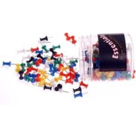 Whitecroft Essentials - push pins - assorted colours - pack of 200