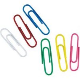 Whitecroft Essentials Large - paper clips - 32 mm - assorted colours - pack of 500
