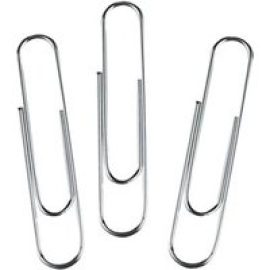 Whitecroft Essentials - paper clips - giant - 51 mm - plain silver - pack of 1000