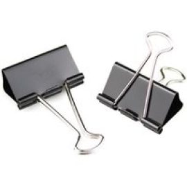 Whitecroft Essentials - foldback clip - 30 mm - black - pack of 10