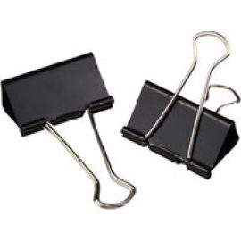 Whitecroft Essentials - foldback clip - 32 mm - black - pack of 10