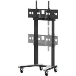 PMV Mounts PMVTROLLEYEL cart - for flat panel - satin black, satin silver
