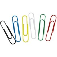 Whitecroft Essentials - paper clips - giant - 51 mm - assorted colours - pack of 125