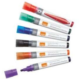 Nobo Liquid Ink - marker - black, red, blue, green, orange, purple (pack of 6)