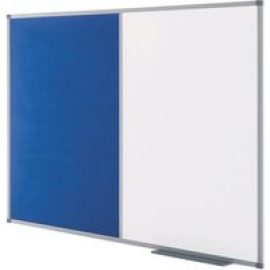 Nobo Elipse Classic - combo board: whiteboard, bulletin board - 1200 x 900 mm - white, blue