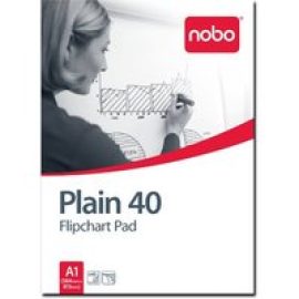 Nobo A1 - flip chart pad - 584 x 813 mm - 40 pages (pack of 5)