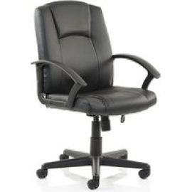 Dynamic Bella - chair - fabric, soft bonded leather - black