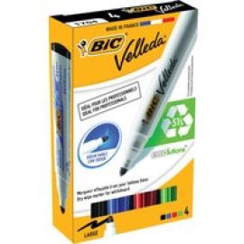 BIC Velleda ecolutions 1701 - marker - black, red, blue, green (pack of 4)