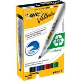 BIC VELLEDA - marker - black, red, blue, green (pack of 4)