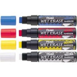 Pentel Arts - marker - red, blue, yellow, white (pack of 4)