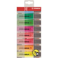 STABILO BOSS ORIGINAL - highlighter - fluorescent blue, fluorescent orange, fluorescent red, fluorescent yellow, fluorescent green, fluorescent pink, fluorescent lilac, fluorescent turquoise (pack of 8)