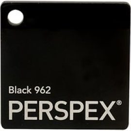 Perspex Cast Acrylic Sheet 600 x 400 x 3mm Solid Black