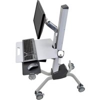 Ergotron Neo-Flex cart - Constant Force lift - for LCD display / keyboard / mouse / barcode scanner / CPU - two-tone grey
