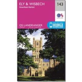 Ordnance Survey Landranger 143 Ely & Wisbech, Downham Market Map With Digital Version - Pink, Pink