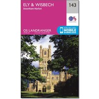 Ordnance Survey Landranger 143 Ely & Wisbech, Downham Market Map With Digital Version - Pink, Pink