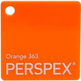 Perspex Cast Acrylic Sheet 600 x 400 x 5mm Solid Orange