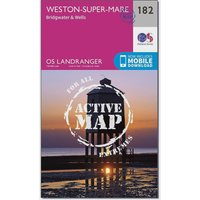 Ordnance Survey Landranger Active 182 Weston-Super-Mare, Bridgwater & Wells Map With Digital Version, D