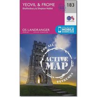 Ordnance Survey Landranger Active 183 Yeovil & Frome Map With Digital Version - Pink, Pink
