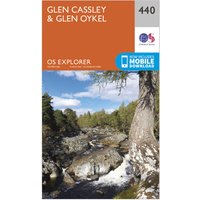 Ordnance Survey Explorer 440 Glen Cassley & Glen Oykel Map With Digital Version - Orange, Orange