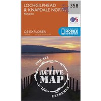Ordnance Survey Explorer Active 358 Lochgilphead & Knapdale North Map With Digital Version - Orange, Orange
