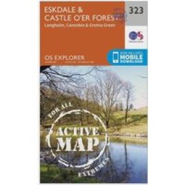 Ordnance Survey Explorer Active 323 Eskdale & Castle O'Er Forest Map With Digital Version, D