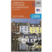 Ordnance Survey Explorer Active 382 Arbroath, Montrose & Carnoustie Map With Digital Version - Orange, Orange