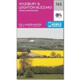 Ordnance Survey Landranger 165 Aylesbury, Leighton Buzzard, Thame & Berkhamstead Map With Digital Version - Pink, Pink