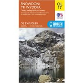 Ordnance Survey Ol 17 Explorer Snowdon Map - Orange, Orange