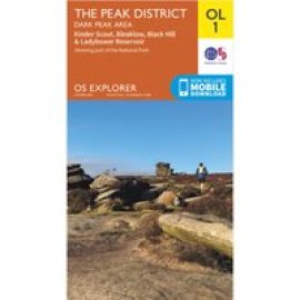 Ordnance Survey Explorer Ol1 The Peak District - Dark Peak Area With Digital Version, D