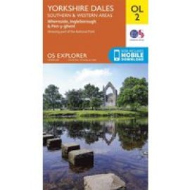 Ordnance Survey Explorer Ol2 Yorkshire Dales - Southern & Western Areas Map With Digital Version - Orange, Orange