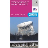 Ordnance Survey Landranger 118 Stoke-On-Trent & Macclesfield Map - Pink, Pink
