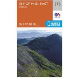 Ordnance Survey Explorer 375 Isle Of Mull East Map With Digital Version - Orange, Orange