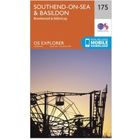 Ordnance Survey Explorer 175 Southend-On-Sea & Basildon Map With Digital Version - Orange, Orange