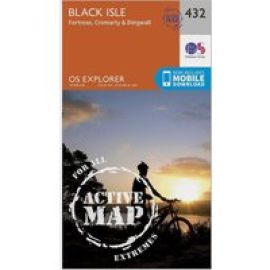 Ordnance Survey Explorer Active 432 Black Isle Map With Digital Version - Orange, Orange