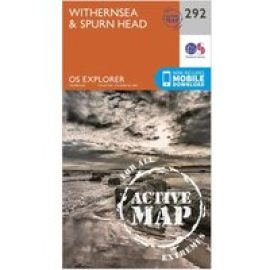 Ordnance Survey Explorer Active 292 Withernsea & Spurn Head Map With Digital Version, D