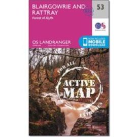 Ordnance Survey Landranger Active 53 Blairgowrie & Forest Of Alyth Map With Digital Version, D