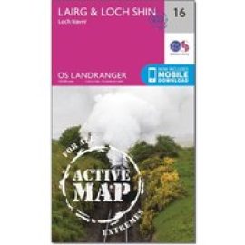 Ordnance Survey Landranger Active 16 Loch Assynt, Lochinver & Kylesku Map With Digital Version - Pink, Pink