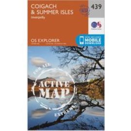 Ordnance Survey Explorer Active 439 Coigach & Summer Isles Map With Digital Version - Orange, Orange