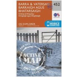 Ordnance Survey Explorer Active 452 Barra & Vatersay Map With Digital Version, D