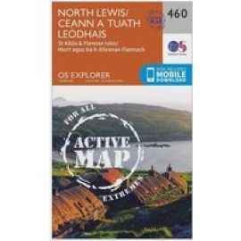Ordnance Survey Explorer Active 460 North Lewis Map With Digital Version, D