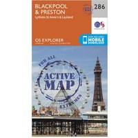 Ordnance Survey Explorer Active 286 Blackpool & Preston Map With Digital Version - Orange, Orange