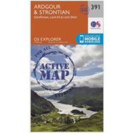 Ordnance Survey Explorer Active 391 Ardgour & Strontian Map With Digital Version, D