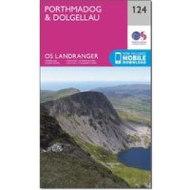 Ordnance Survey Landranger 124 Porthmadog & Dolgellau Map With Digital Version - Pink, Pink