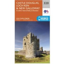 Ordnance Survey Explorer 320 Castle Douglas, Loch Ken & New Galloway Map With Digital Version - Orange, Orange