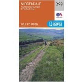 Ordnance Survey Explorer 298 Nidderdale Map With Digital Version, D