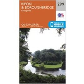 Ordnance Survey Explorer 299 Ripon & Boroughbridge Map With Digital Version - Orange, Orange