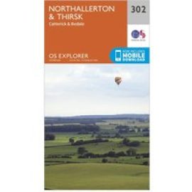 Ordnance Survey Explorer 302 Northallerton & Thirsk Map With Digital Version - Orange, Orange