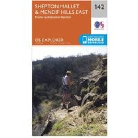 Ordnance Survey Explorer 142 Shepton Mallet & Mendip Hills East Map With Digital Version - Orange, Orange
