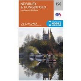 Ordnance Survey Explorer 158 Newbury & Hungerford Map With Digital Version - Orange, Orange